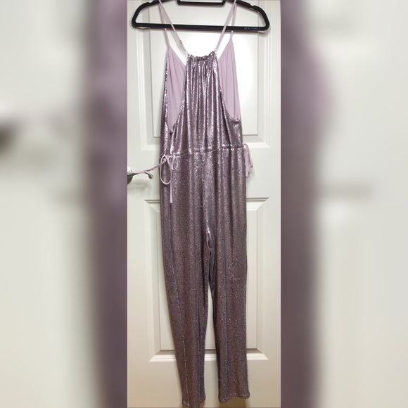 Free People Pink Sequined Long Romper - Picture 4 of 7